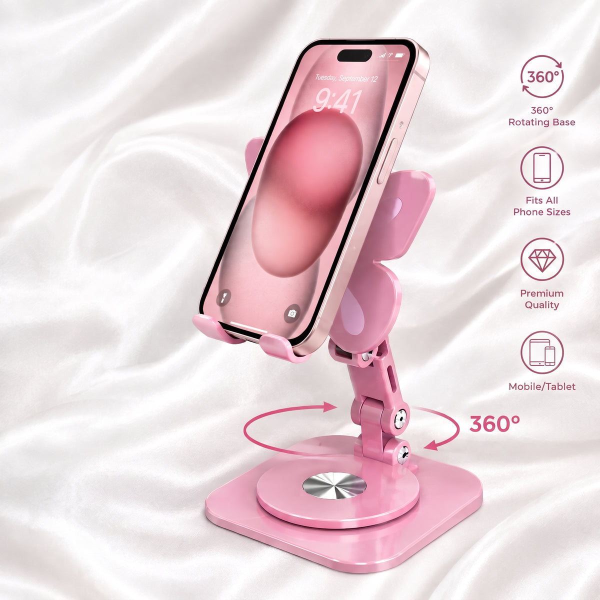 Rotating Adjustable Butterfly Phone and Tablet Stand